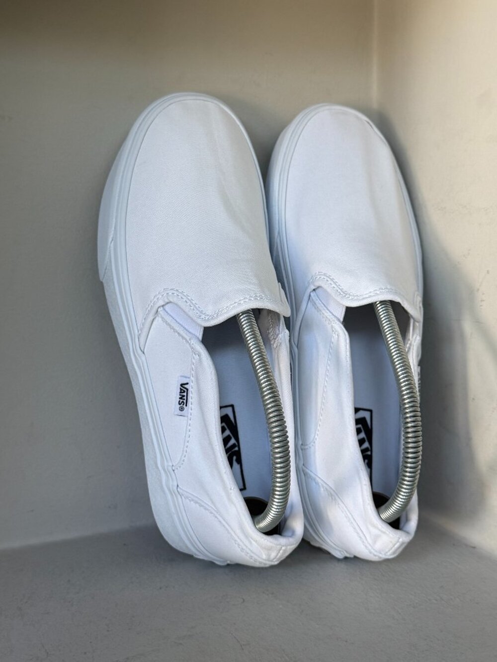 Vans Classic Slip-On True White Canvas Sneakers Women’s 8.5